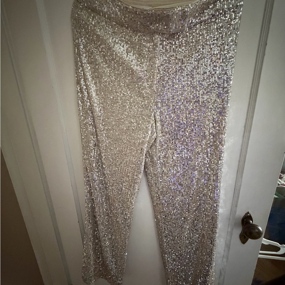 LOFT Sparkling Sequin Trousers